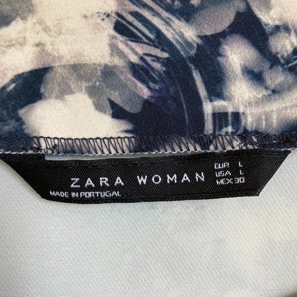 Abstract floral, long sleeved Zara shift dress - Picture 3 of 3